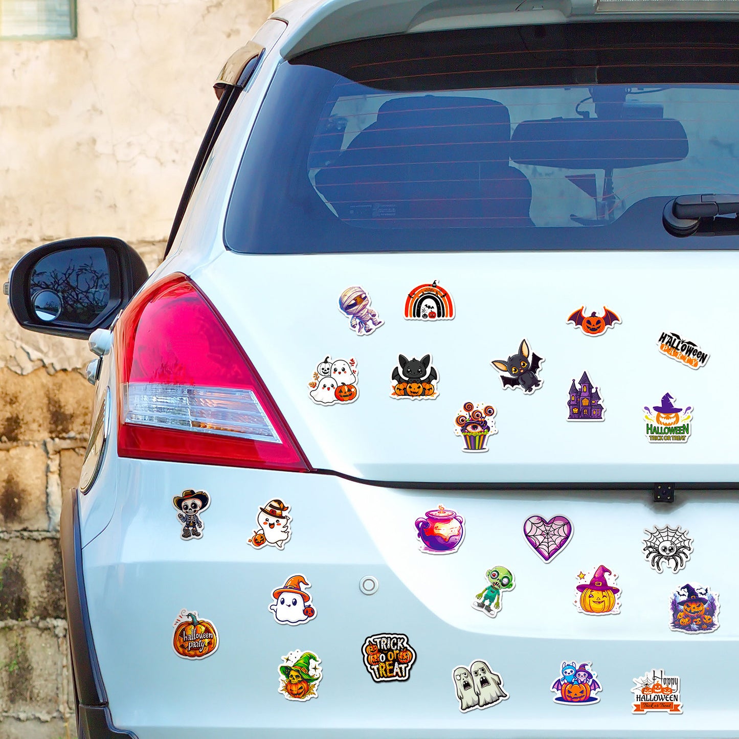 halloween stickers – Trick or Treat Ghost & Pumpkin DIY Decals