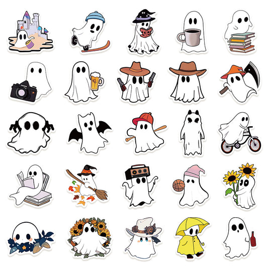 Halloween Stickers Cute Ghost Graffiti Halloween Sticker Pack (50pcs)