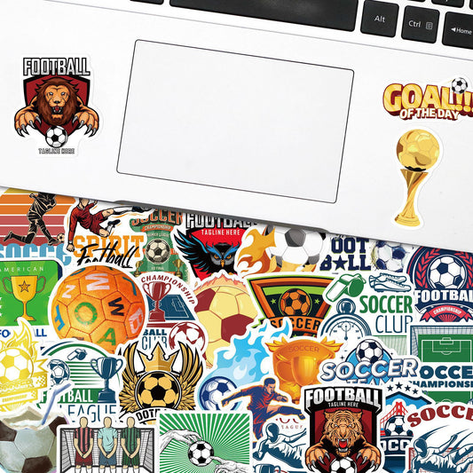 β½ 50PCS New Football Stickers Pack β Waterproof PVC World Cup Graffiti β Cool Stickers for Water Bottles, Laptops & iPhones Kawaii Stickers