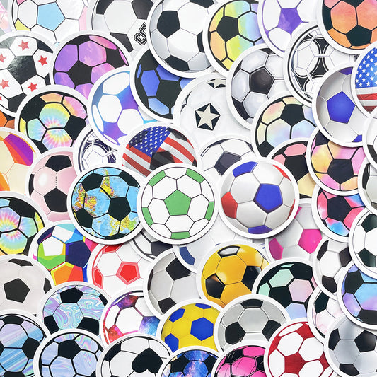 Football Stickers β 60PCS Cartoon Sports Designs β Waterproof PVC Matte β Laptop, Water Bottle & Luggage Decor β Kawaii Stickers Kawaii Stickers