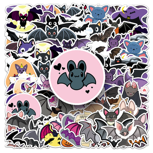 Halloween Stickers β 50pcs Cute Bat DIY Stickers