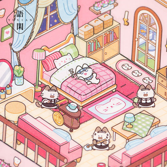 3D DIY Sticker – Three-Layer Miniature Fantasy House – Scrapbook & Craft Decoration – Kawaii Stickers Kawaii Stickers