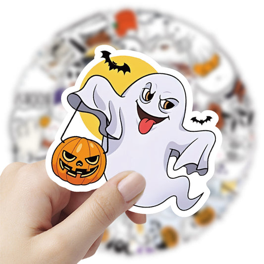 Halloween Stickers for Kids Fun Ghost Designs(50pcs)