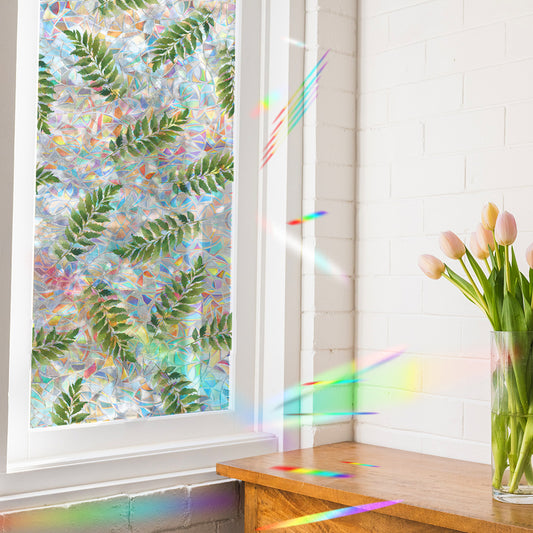 πΏ Holographic Painted Tropical Green Leaves Window Stickers β Fresh & Relaxing πΏ Kawaii Stickers