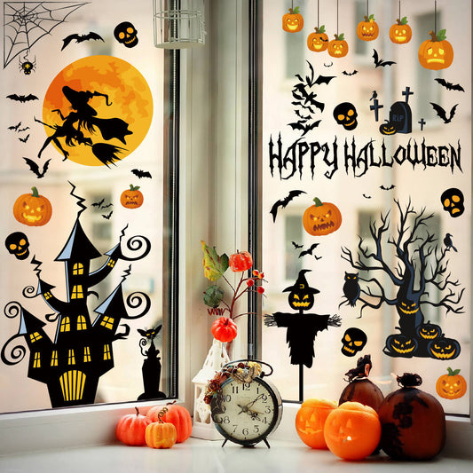 Halloween Stickers – Cute & Spooky Halloween Window Stickers for Party Decor