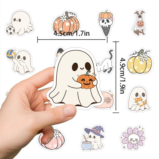 Halloween Stickers 50pcs Funny Ghosts for DIY Decor