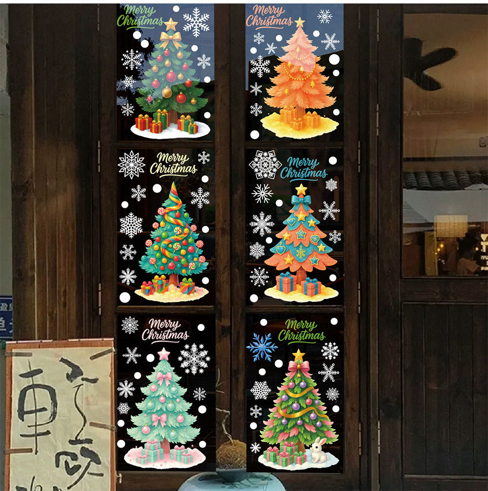 Christmas Tree Stickers – Reusable Static PVC Decal
