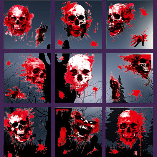 Halloween Scary Skull & Bloody Handprint Window Stickers β Product Detail Page ππ©Έπ» Kawaii Stickers