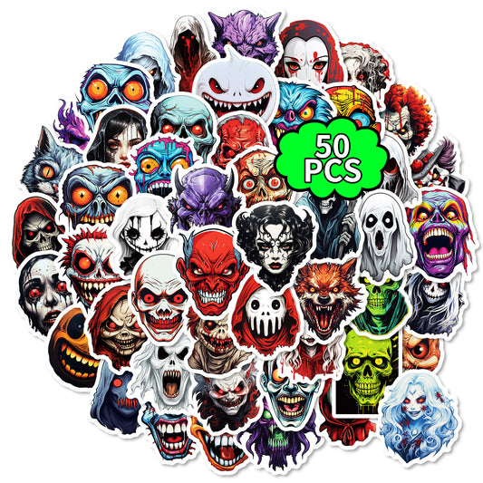 Halloween Stickers β 50pcs Scary Creepy Face DIY Stickers