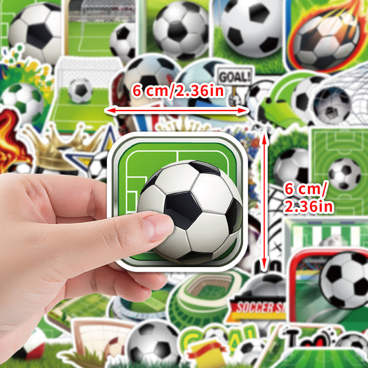 Football Stickers β 50Pcs Sport Designs β High-Definition Waterproof PVC β For Water Bottles, Laptops, Skateboards, Suitcases, Phones β Kawaii Stickers Kawaii Stickers