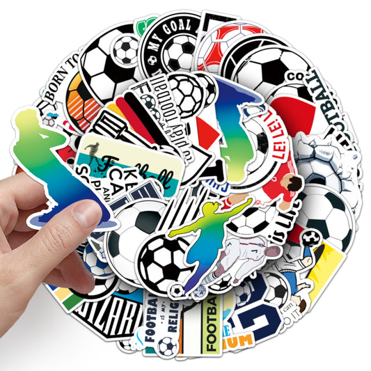 Football Stickers β 50Pcs Sport Designs β High-Definition Waterproof PVC β For Water Bottles, Laptops, Skateboards, Suitcases, Phones β Kawaii Stickers Kawaii Stickers