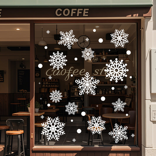 βοΈ Christmas Decoration Snowflake Window Stickers | Static Cling Glass Decals π Kawaii Stickers