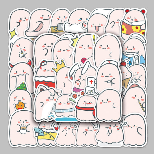 Halloween Stickers Cute Ghost Graffiti Halloween Sticker (50pcs)