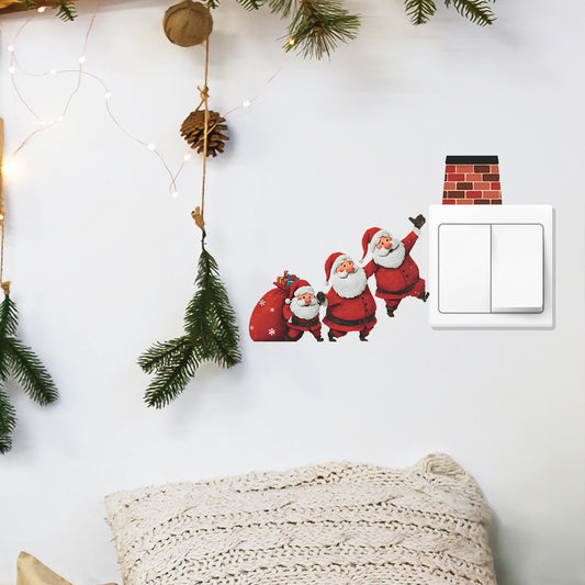 π
Three Santa Gift-Giving Christmas Wall Stickers β Self-Adhesive PVC DΓ©cor for Switches π Kawaii Stickers