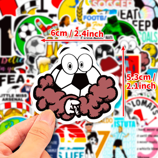 β½ 50Pcs Creative Football Stickers β Colorful Sports Life for 2025 Fans π¨β¨ Kawaii Stickers