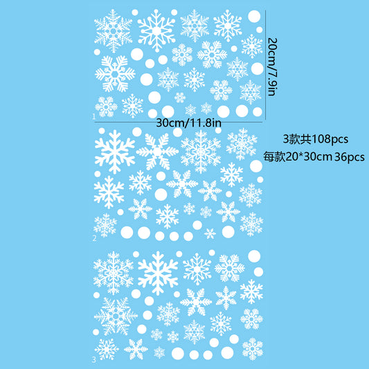 βοΈ Christmas Snowflake Window Stickers β Festive Holiday Glass & Window Decor π Kawaii Stickers