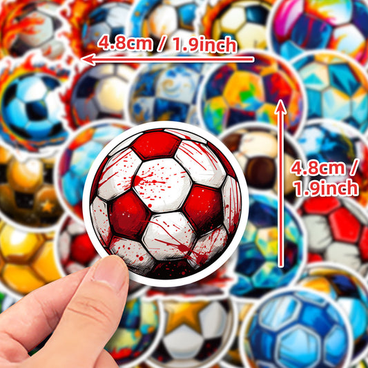 Football Stickers β 50Pcsβ For Water Bottles, Laptops, Skateboards, Suitcases, Phones β Kawaii Stickers Kawaii Stickers