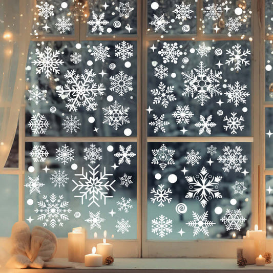 Snowflake Window Stickers βοΈ Party & Christmas Glass Decoration-7