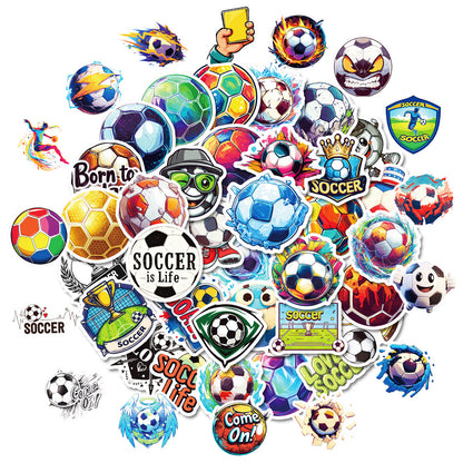 50PCS Football Stickers ⚽ Graffiti Sport Pack – Waterproof & Cool Kawaii Stickers