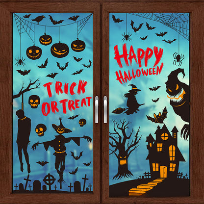 Spooktacular Halloween Window Stickers – Double-Sided Static Cling Décor for Glass Doors & Windows 👻🕷️ Kawaii Stickers