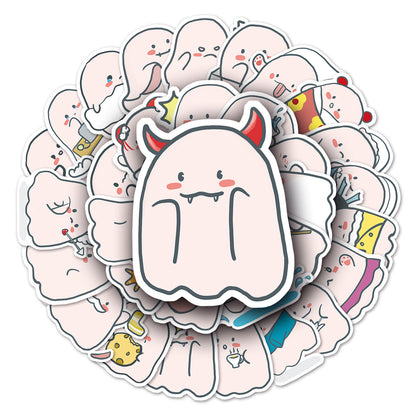 Halloween Stickers  Cute Ghost Graffiti Halloween Sticker (50pcs)