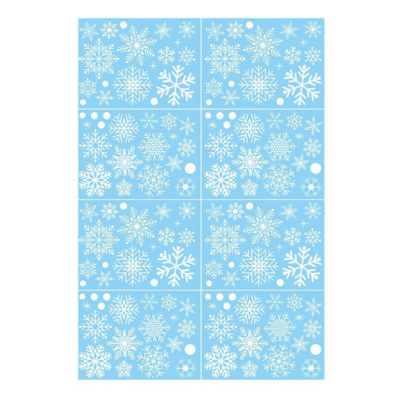 🎄 White & Blue Snowflake Window Stickers – Static Cling Christmas Window Decals for Holiday Decor 🎄 Kawaii Stickers