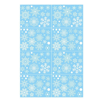 🎄 White & Blue Snowflake Window Stickers – Static Cling Christmas Window Decals for Holiday Decor 🎄 Kawaii Stickers