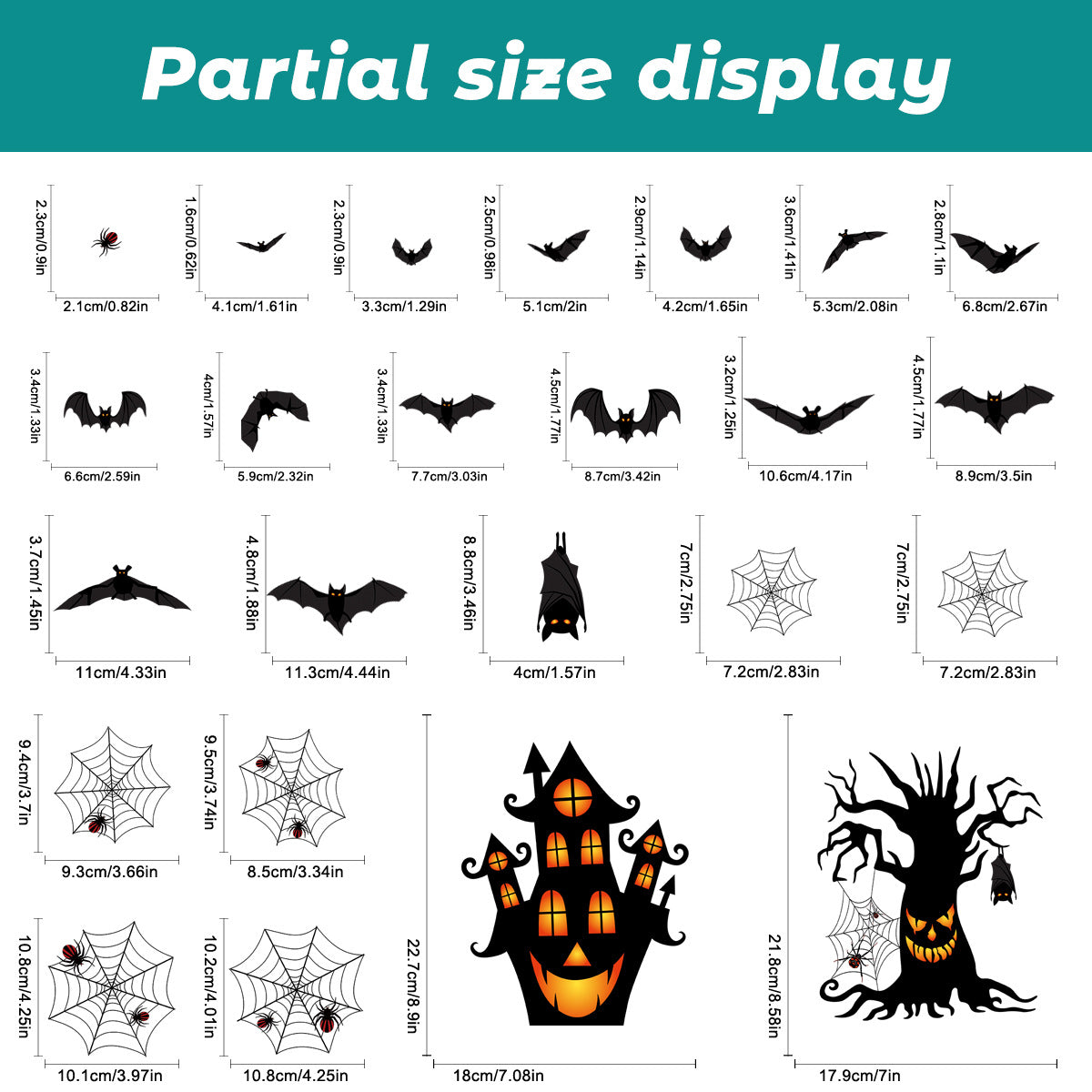 🎃 Spooky Halloween Window Stickers – Ghost, Pumpkin & Spider Party Decor 👻🕷️ Kawaii Stickers