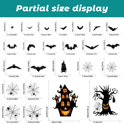 🎃 Spooky Halloween Window Stickers – Ghost, Pumpkin & Spider Party Decor 👻🕷️ Kawaii Stickers