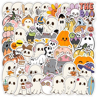 Halloween Stickers 50pcs Funny Ghosts for DIY  Decor