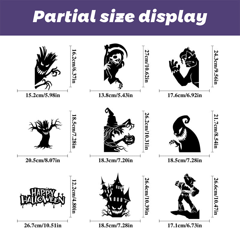 Spooktacular Halloween Window Stickers – Double-Sided Static Cling Décor for Glass Doors & Windows 👻🕷️ Kawaii Stickers