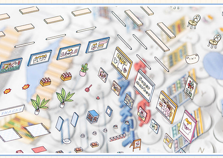 3D DIY Sticker – Three-Layer Miniature Fantasy House – Scrapbook & Craft Decoration – Kawaii Stickers Kawaii Stickers