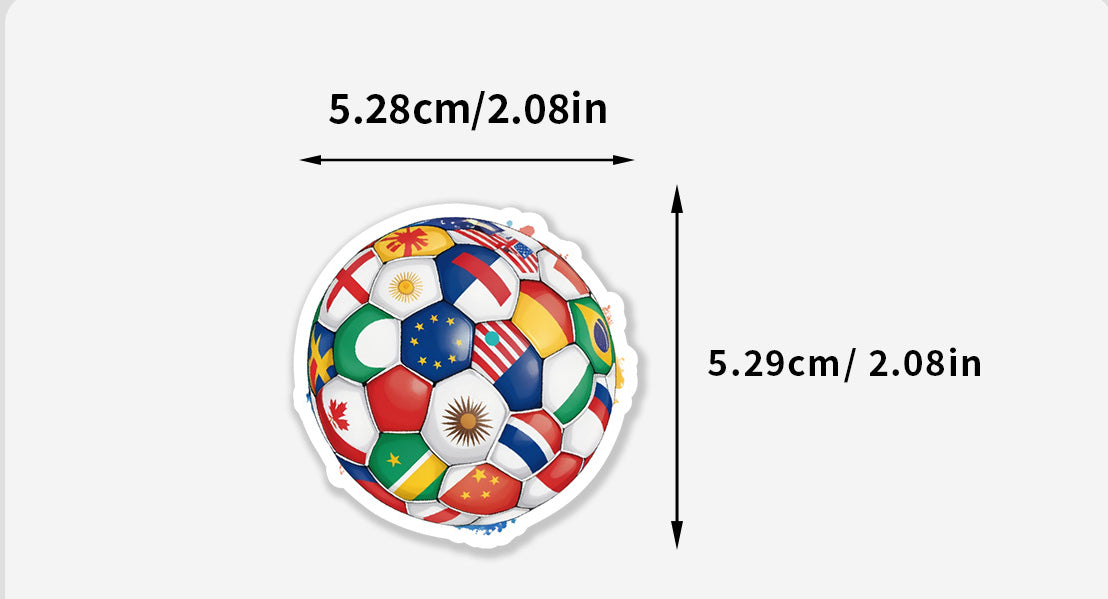 Football Stickers – 50Pcs Sport Designs – High-Definition Waterproof PVC – For Water Bottles, Laptops, Skateboards, Suitcases, Phones – Kawaii Stickers Kawaii Stickers