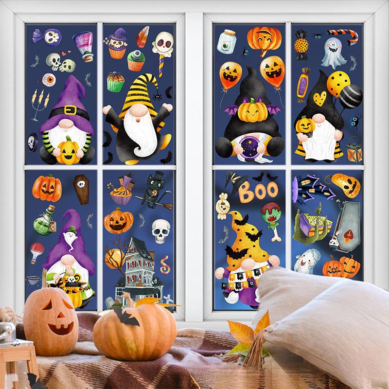 Spooktacular Halloween Window Stickers – Double-Sided Static Cling Décor for Glass Doors & Windows 👻🕷️ Kawaii Stickers