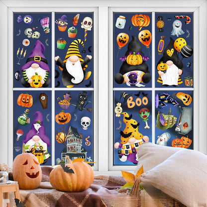 Spooktacular Halloween Window Stickers – Double-Sided Static Cling Décor for Glass Doors & Windows 👻🕷️ Kawaii Stickers