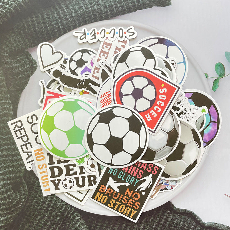 Football Stickers – 50PCS Cartoon Sports Graffiti – Waterproof PVC – Laptop, Water Bottle & Luggage Decor – Kawaii Stickers Kawaii Stickers