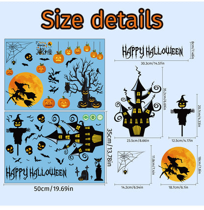 Halloween Stickers – Cute & Spooky Halloween Window Stickers for Party Decor