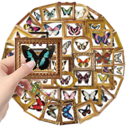 52pcs Vintage Butterfly Stickers Pack – Waterproof for Journal, Laptop & Guitar – Kawaii Stickers Kawaii Stickers
