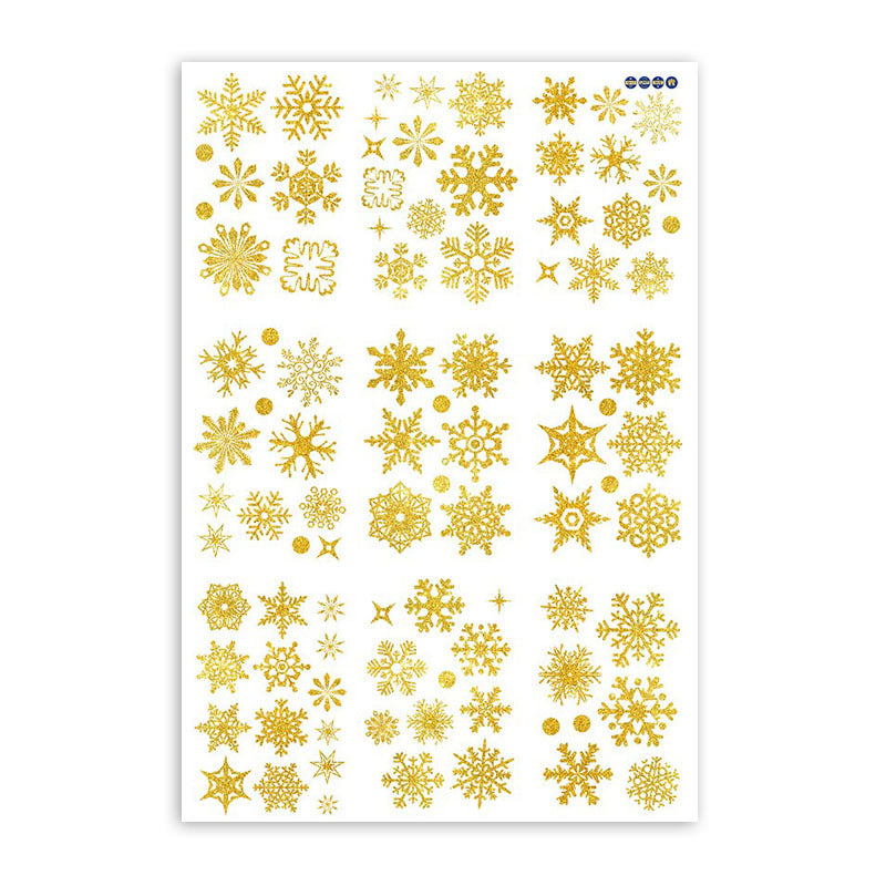 🎄 Christmas Decoration Snowflake Santa Tree Ornaments Window Stickers – Static Cling Glass Decals 🎅❄️
