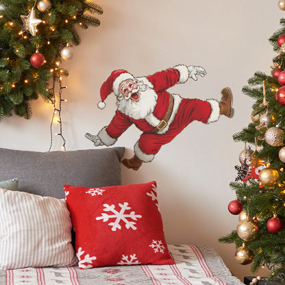 🎅 Funny Santa Christmas Wall Stickers – Self-Adhesive PVC Décor 🎄✨ Kawaii Stickers