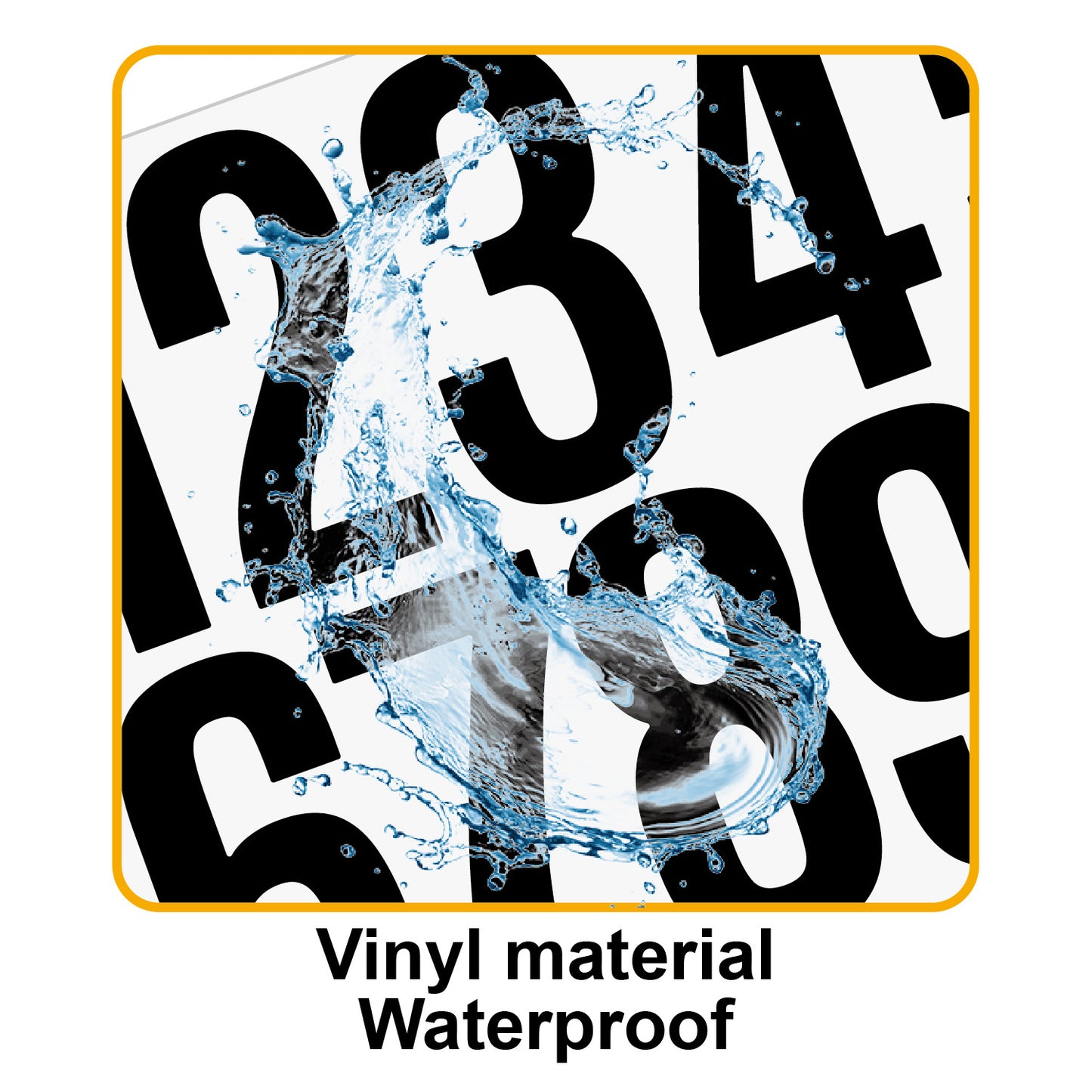 3inch Alphabet Number Stickers Car Mailbox Logo Waterproof Stickers Large Letter Stickers Kawaii Stickers