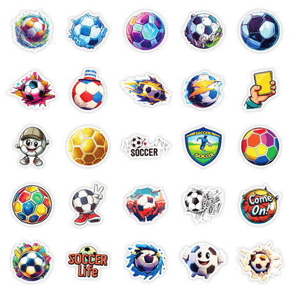50PCS Football Stickers ⚽ Graffiti Sport Pack – Waterproof & Cool Kawaii Stickers