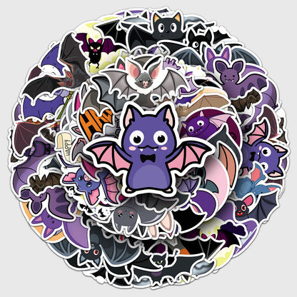 Halloween Stickers – 50pcs Cute Bat DIY Stickers