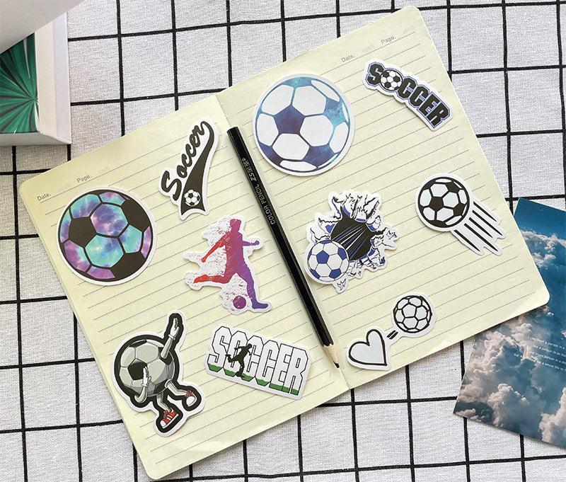 Football Stickers – 50PCS Cartoon Sports Graffiti – Waterproof PVC – Laptop, Water Bottle & Luggage Decor – Kawaii Stickers Kawaii Stickers