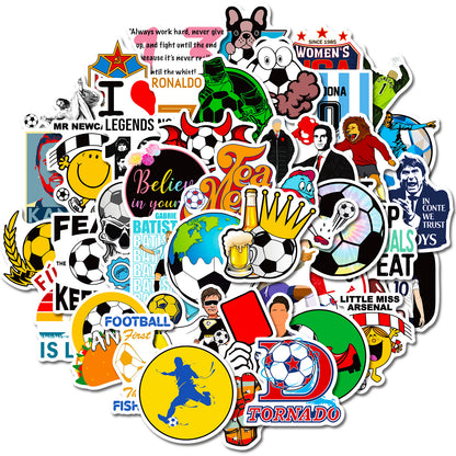 ⚽ 50Pcs Creative Football Stickers – Colorful Sports Life for 2025 Fans 🎨✨ Kawaii Stickers