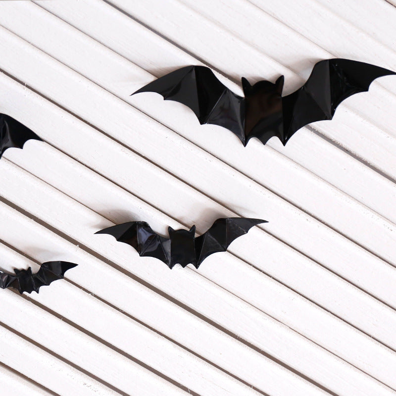 🎃 New 3D Black Bat Halloween Window Stickers – Spooky Wall & Glass Décor Kawaii Stickers