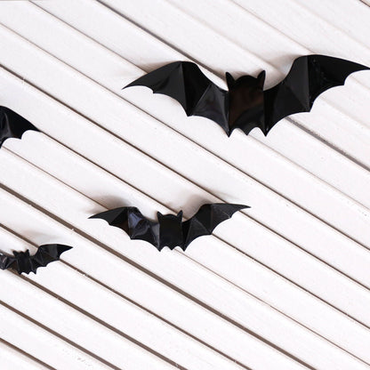 🎃 New 3D Black Bat Halloween Window Stickers – Spooky Wall & Glass Décor Kawaii Stickers