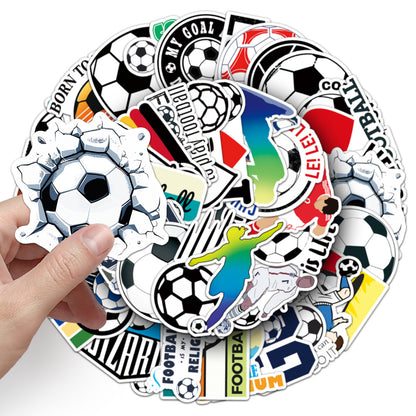 Football Stickers – 50Pcs Sport Designs – High-Definition Waterproof PVC – For Water Bottles, Laptops, Skateboards, Suitcases, Phones – Kawaii Stickers Kawaii Stickers