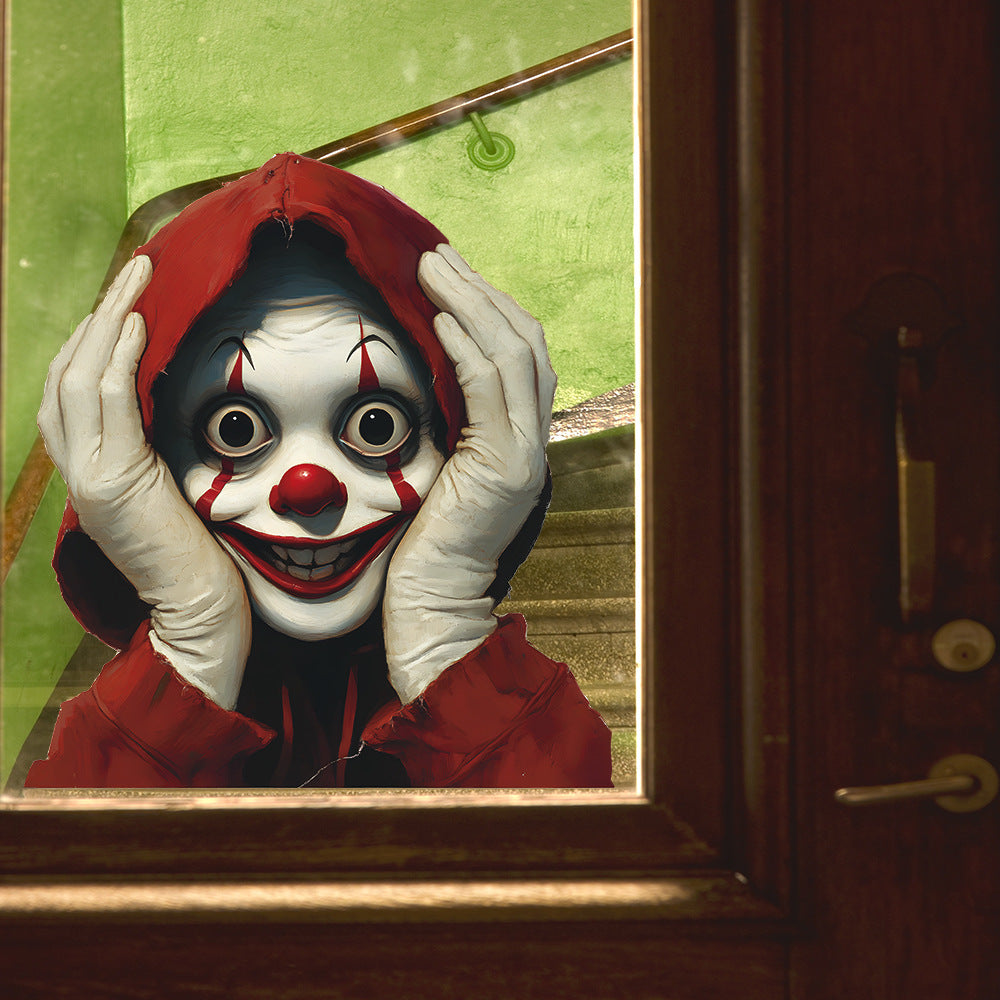 🎃 Halloween Creepy Ghost Face Window Stickers 👻🪟✨ Kawaii Stickers