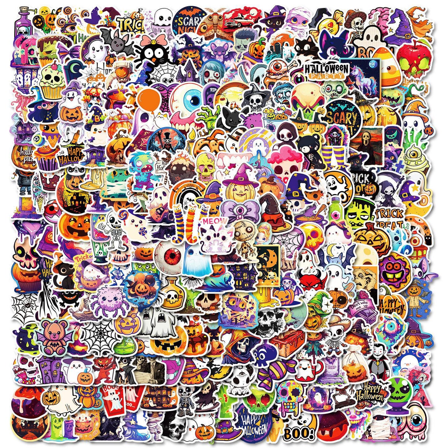 Halloween Stickers – 300PCS Spooky Reaper Pumpkin Sticker Pack